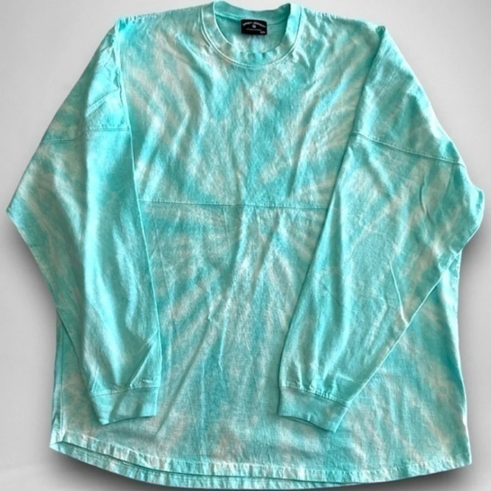 Spirit Jersey Women's Tie-Dye Mint Crewneck Sweatshirt XXL